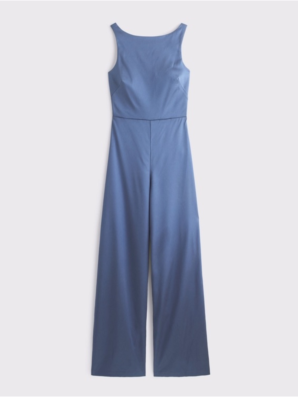 NWT sz M smoke blue satin jumpsuit business casual wedding formal sexy $120 NEW!
